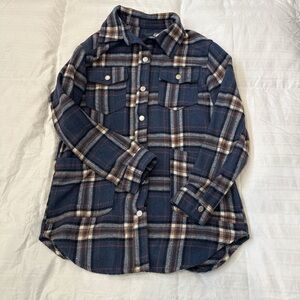 Women’s  Navy Plaid Shacket